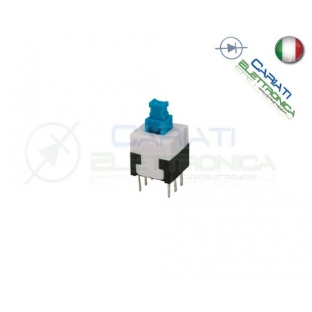 2 PEZZI PULSANTE DEVIATORE ON ON DPDT MICRO DOPPIO 8X8 mm PCB 6 PIN