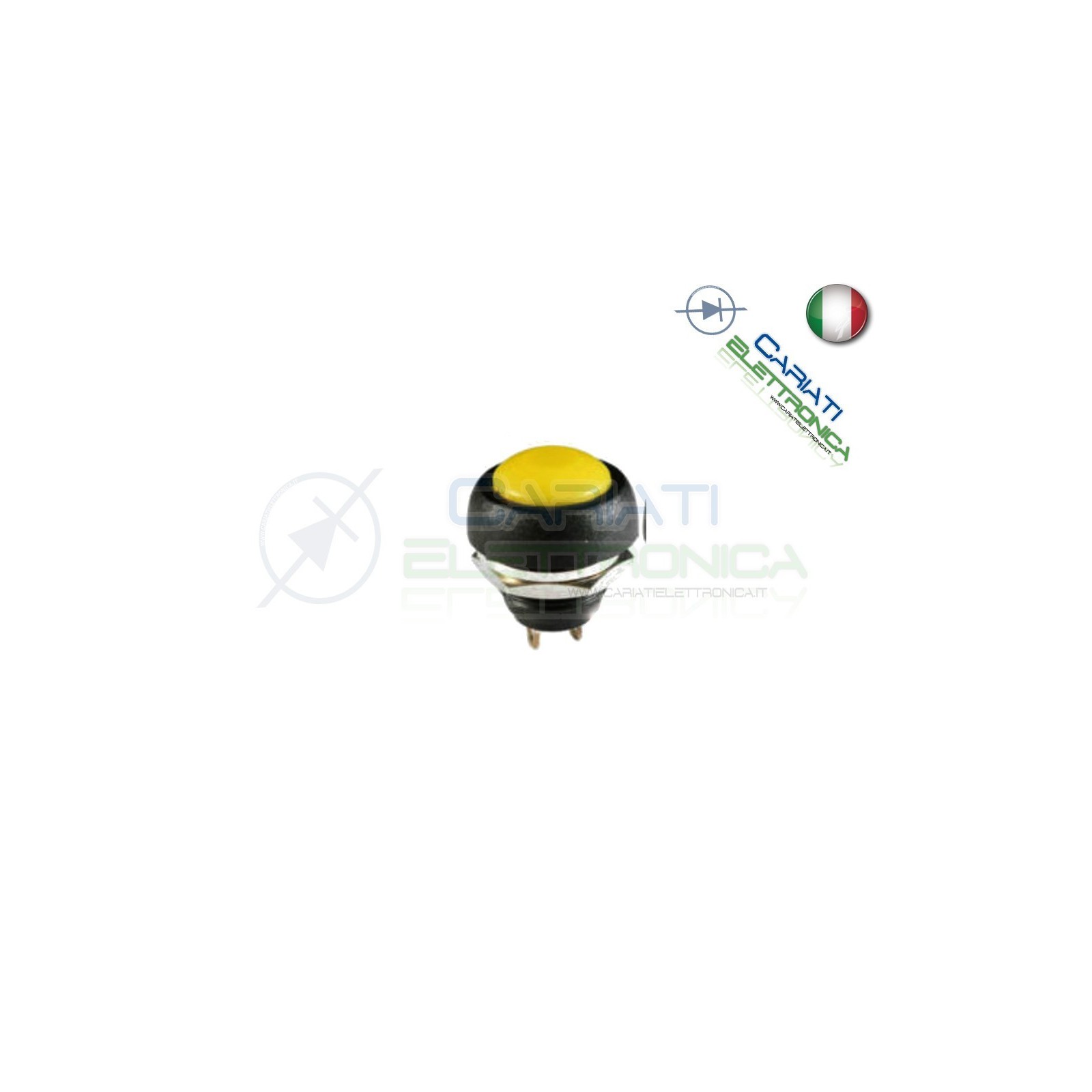 PULSANTE GIALLO IP65 NORMALMENTE APERTO
