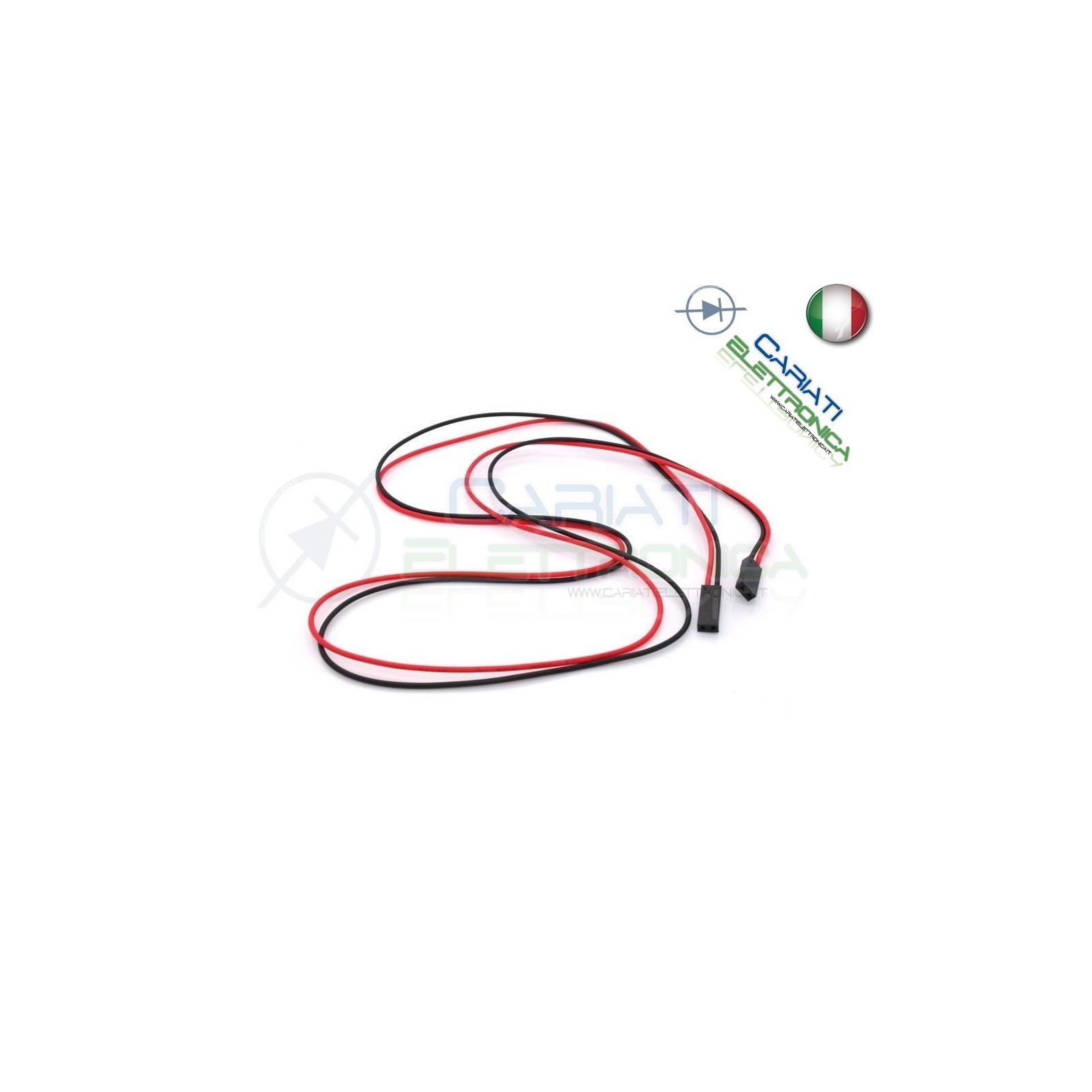 Cavo DUPONT 2 contatti da 70cm con connettore femmina jumper arduino