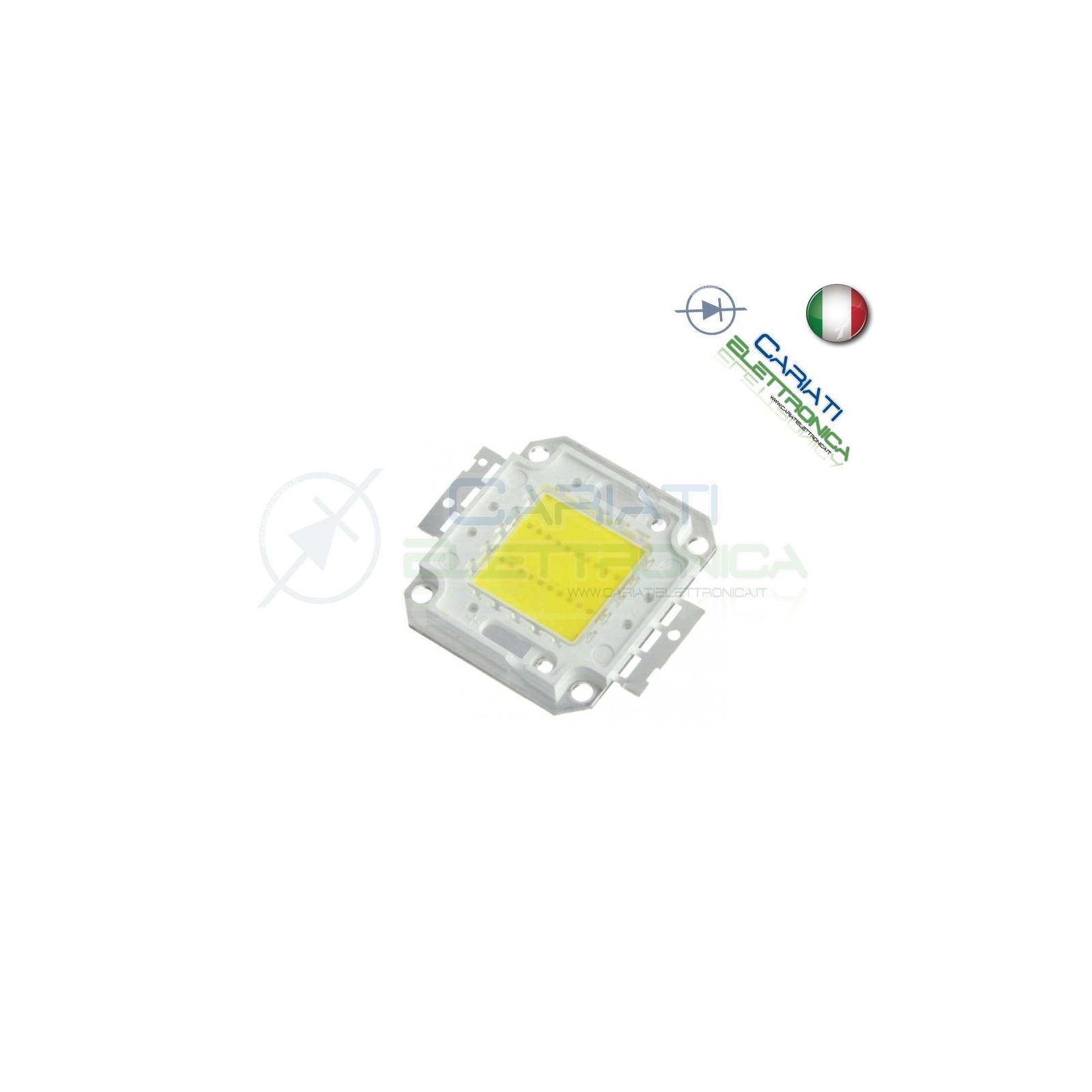 Chip LED power 20W Bianco Caldo 3000K alta Luminosità ricambio faro