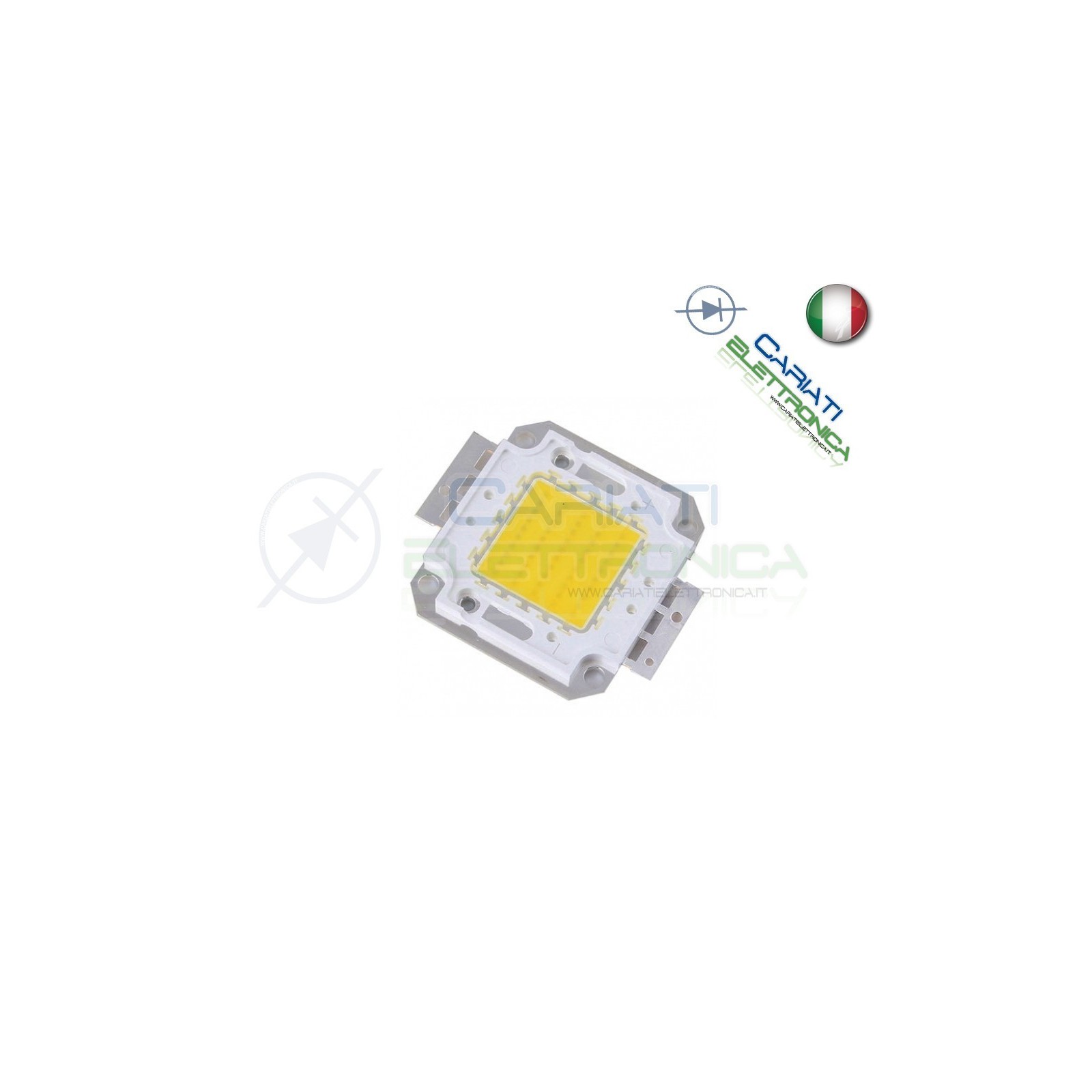 Chip power LED 50W Bianco freddo 6000K alta Luminosità ricambio faro