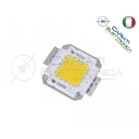 Chip power LED 50W Bianco freddo 6000K alta Luminosità ricambio faro