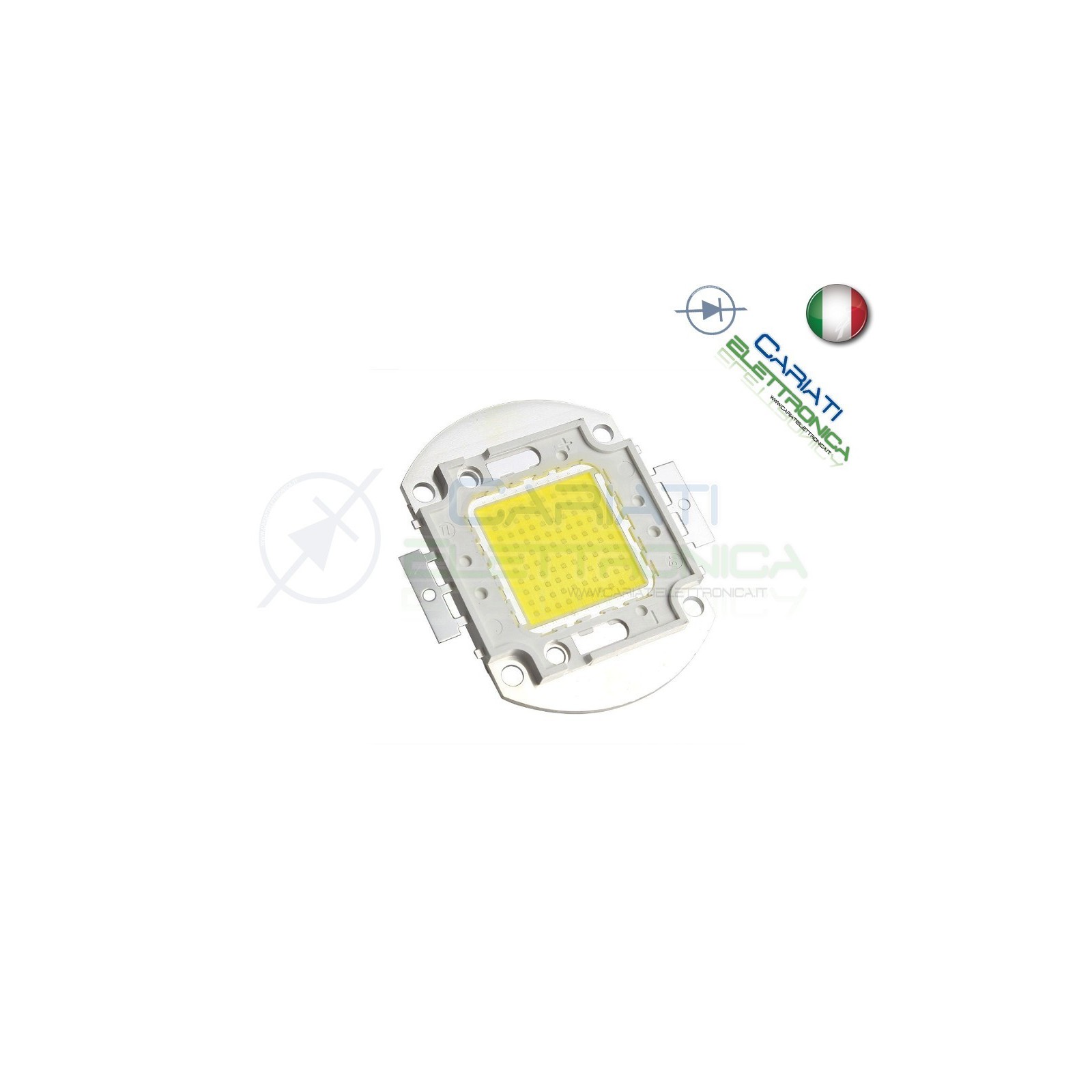 Chip power LED 100W Bianco Freddo 6000K alta Luminosità ricambio faroGenerico