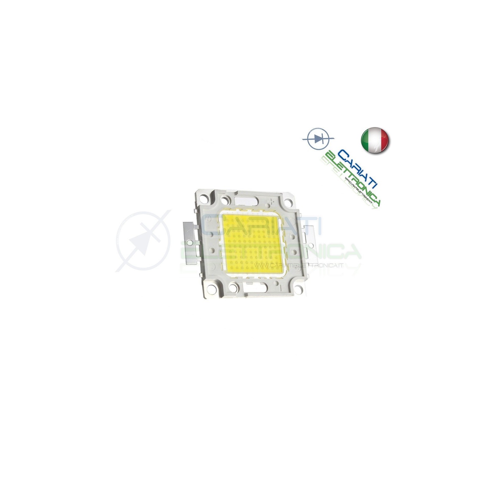 Chip power LED 100W Bianco Freddo 6000K alta Luminosità ricambio faro