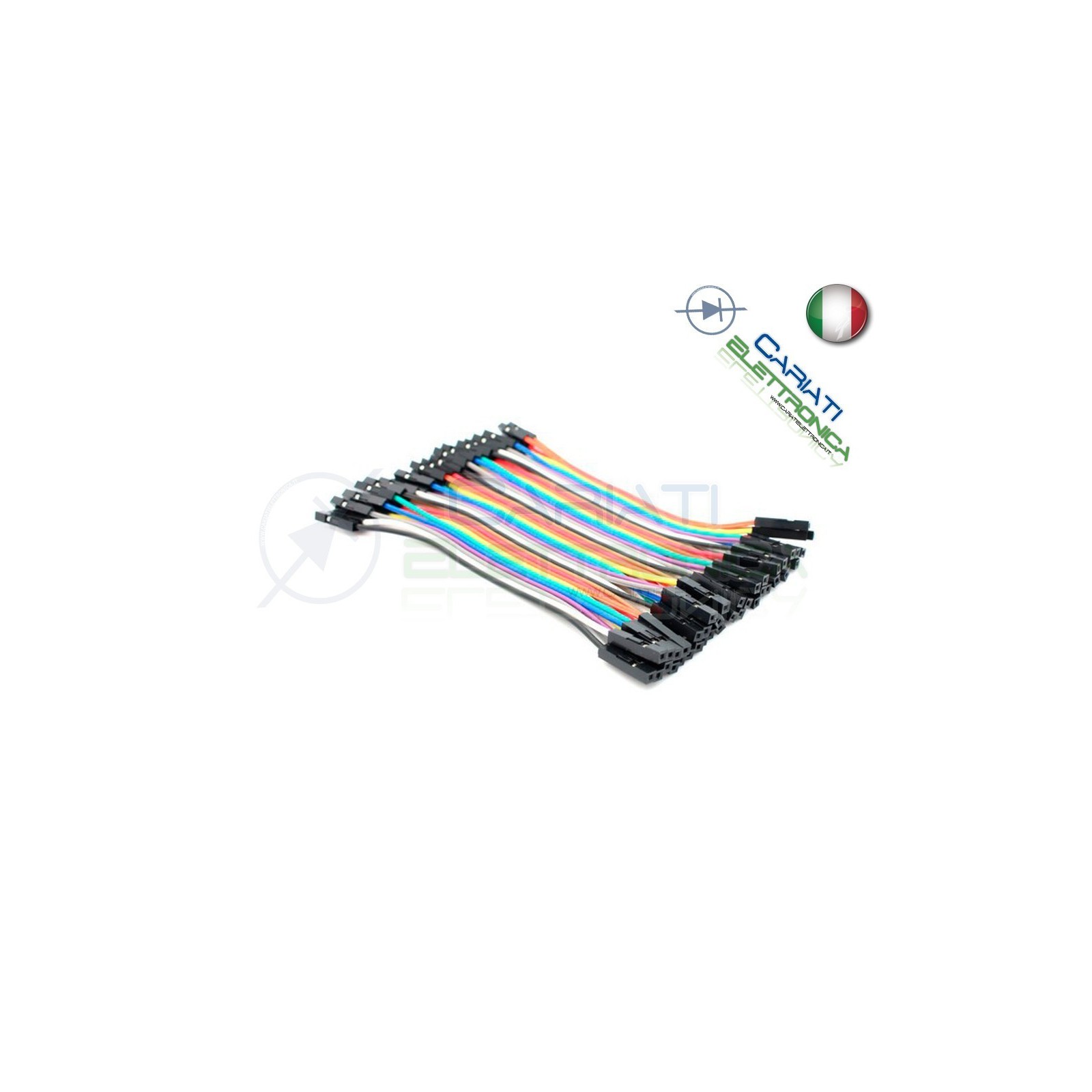 40 ponticelli da 10cm FF DUPONT flessibili jumper breadboard
