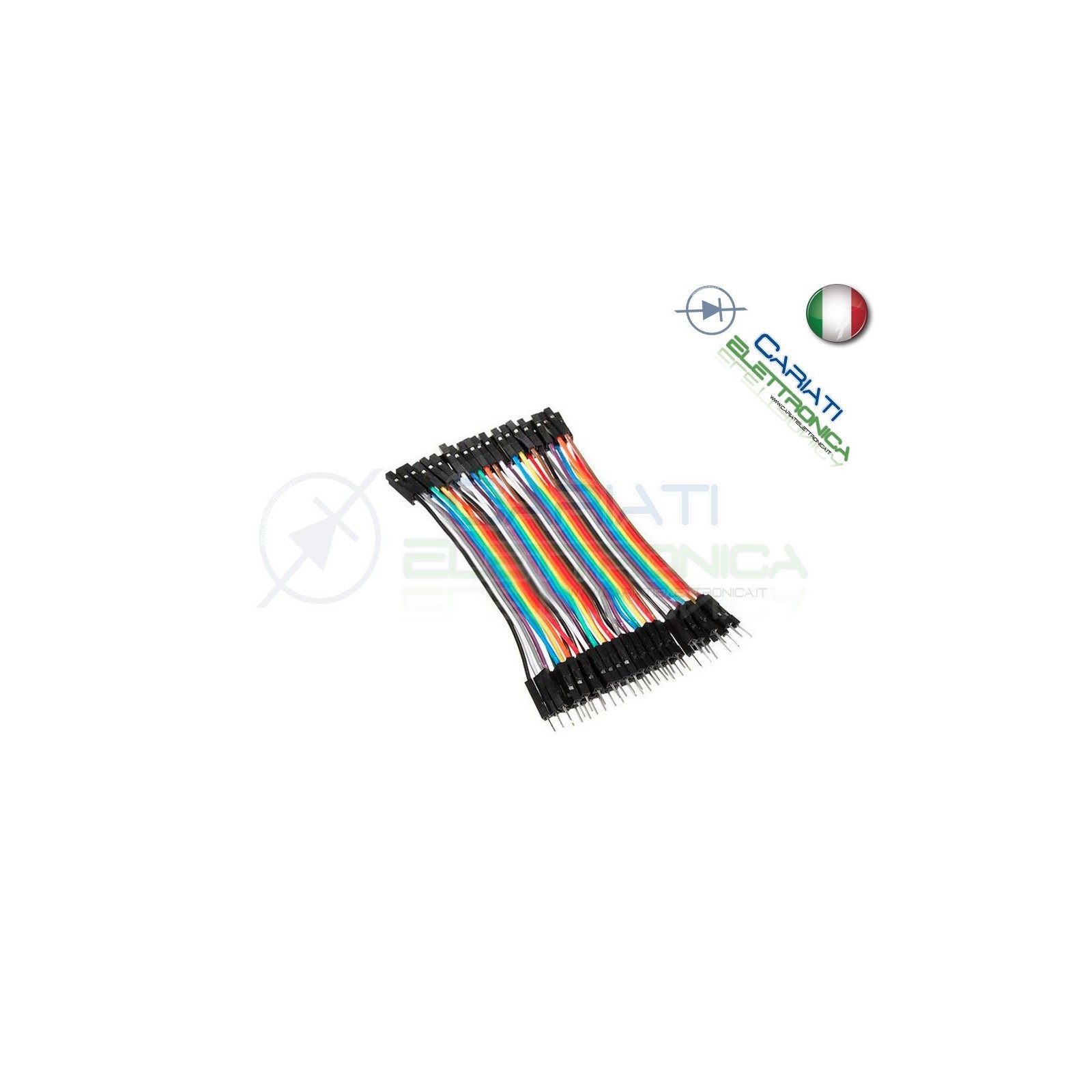 40 ponticelli da 10cm MF DUPONT flessibili jumper breadboard