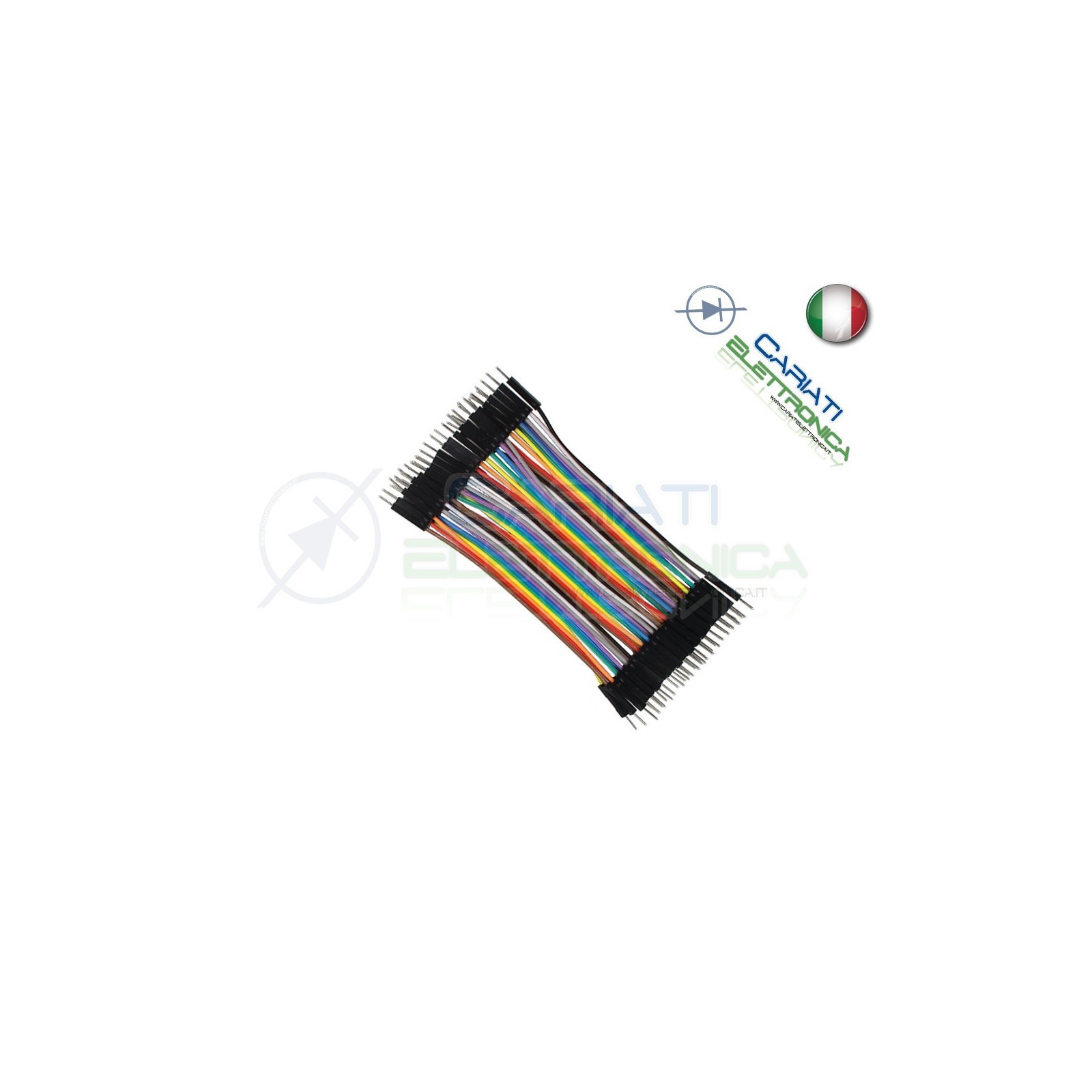 40 ponticelli da 10cm MM DUPONT flessibili jumper breadboard