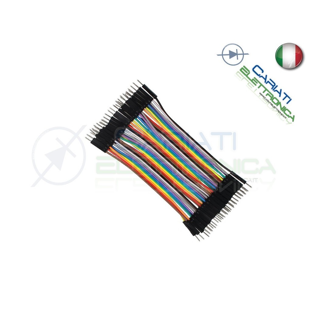 40 ponticelli da 10cm MM DUPONT flessibili jumper breadboard