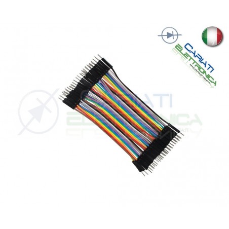 40 ponticelli da 10cm MM DUPONT flessibili jumper breadboard