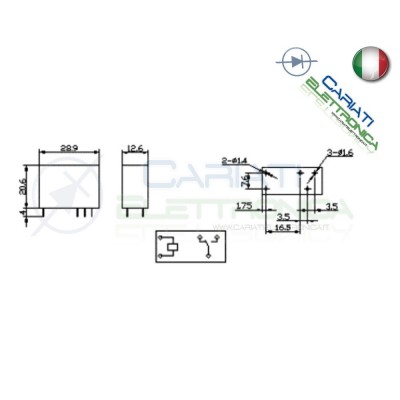 Relay Relè 6V Dc 10A 1 Scambio SMI-06VDC-SL-C Songle SPDT Circuito Stampato PcbSongle