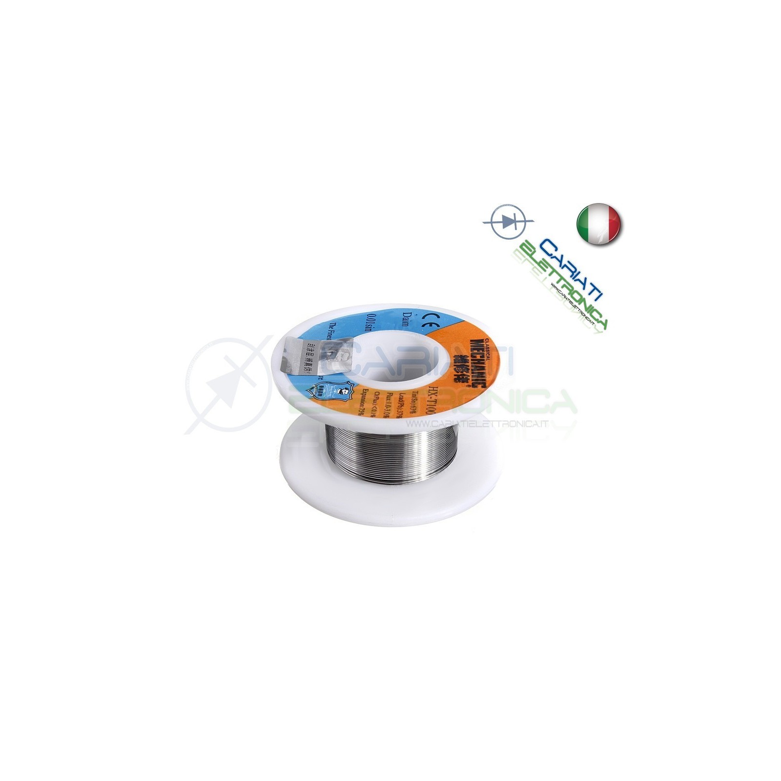50g Stagno da 0.2mm Flux 1-3% 63/37 Sn63 Pb37 micro saldature Bobina rotolo filo