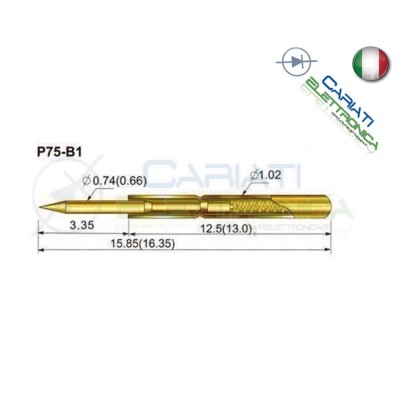 5 PEZZI Sonda test a molla PCB IC P75-B1 ring Probe Pin Generico