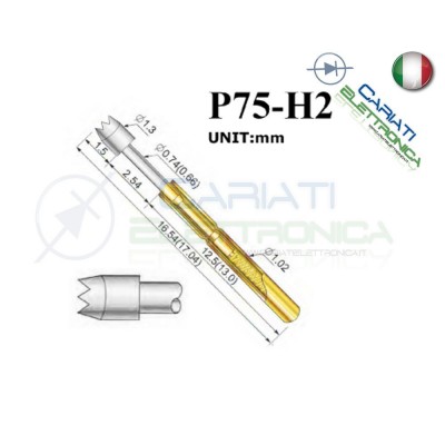 5 PEZZI Sonda test a molla PCB IC P75-H2 ring Probe PinGenerico
