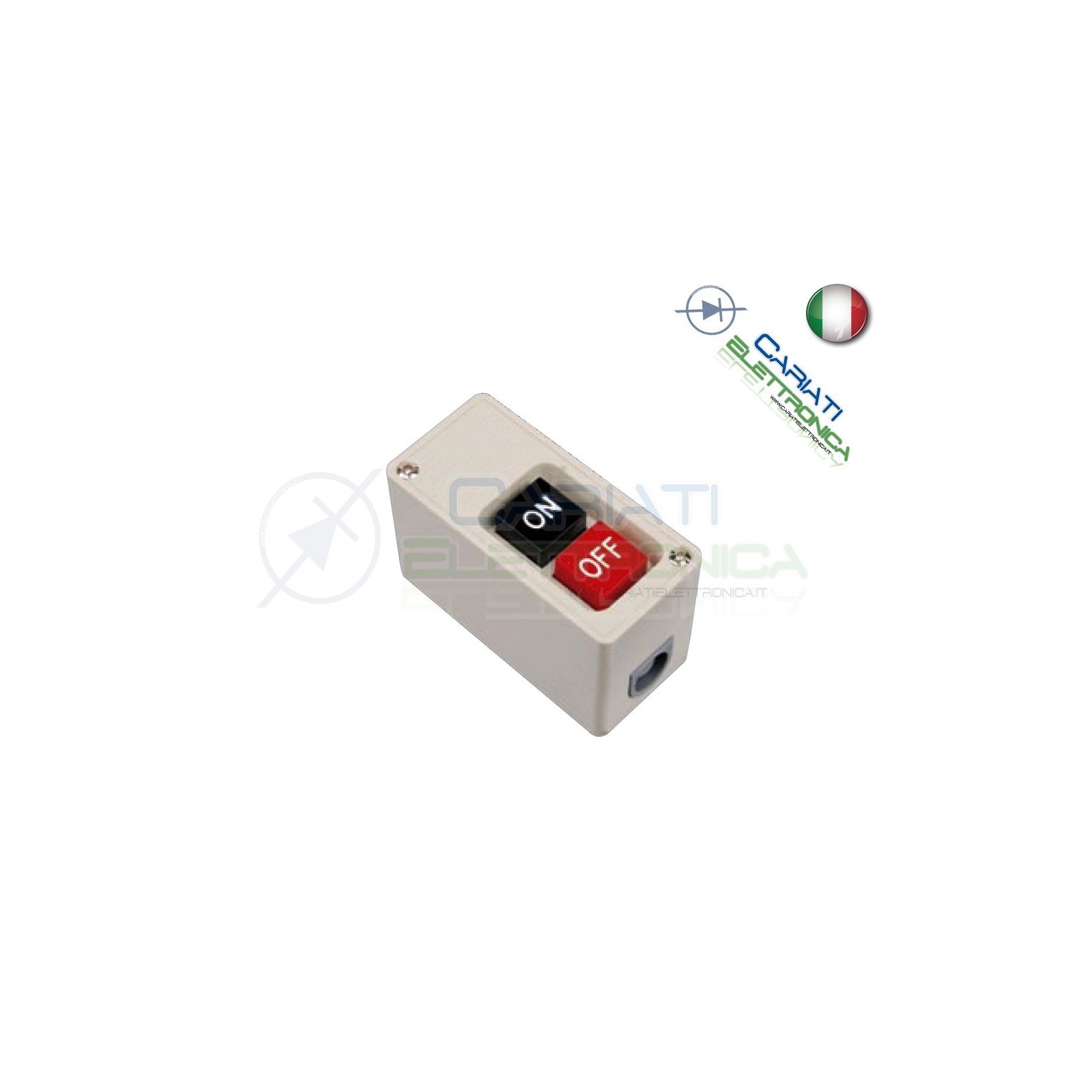 Interruttore ON OFF da pannello quadro con scatola 15A IP30