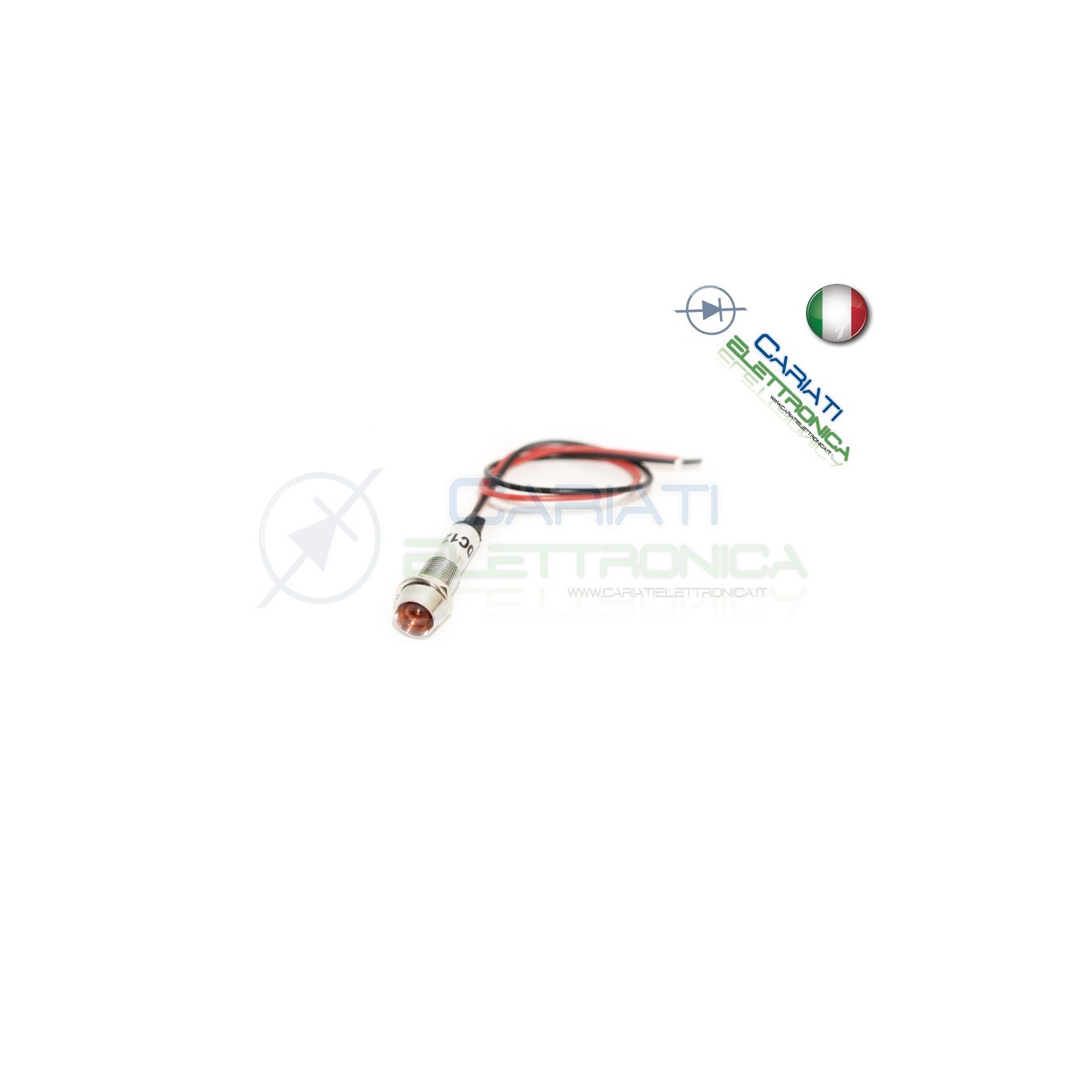 SPIA DI SEGNALAZIONE LUMINOSA 12V LED ROSSO