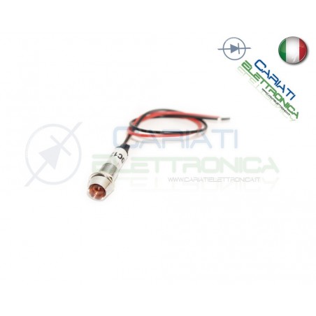SPIA DI SEGNALAZIONE LUMINOSA 12V LED ROSSO