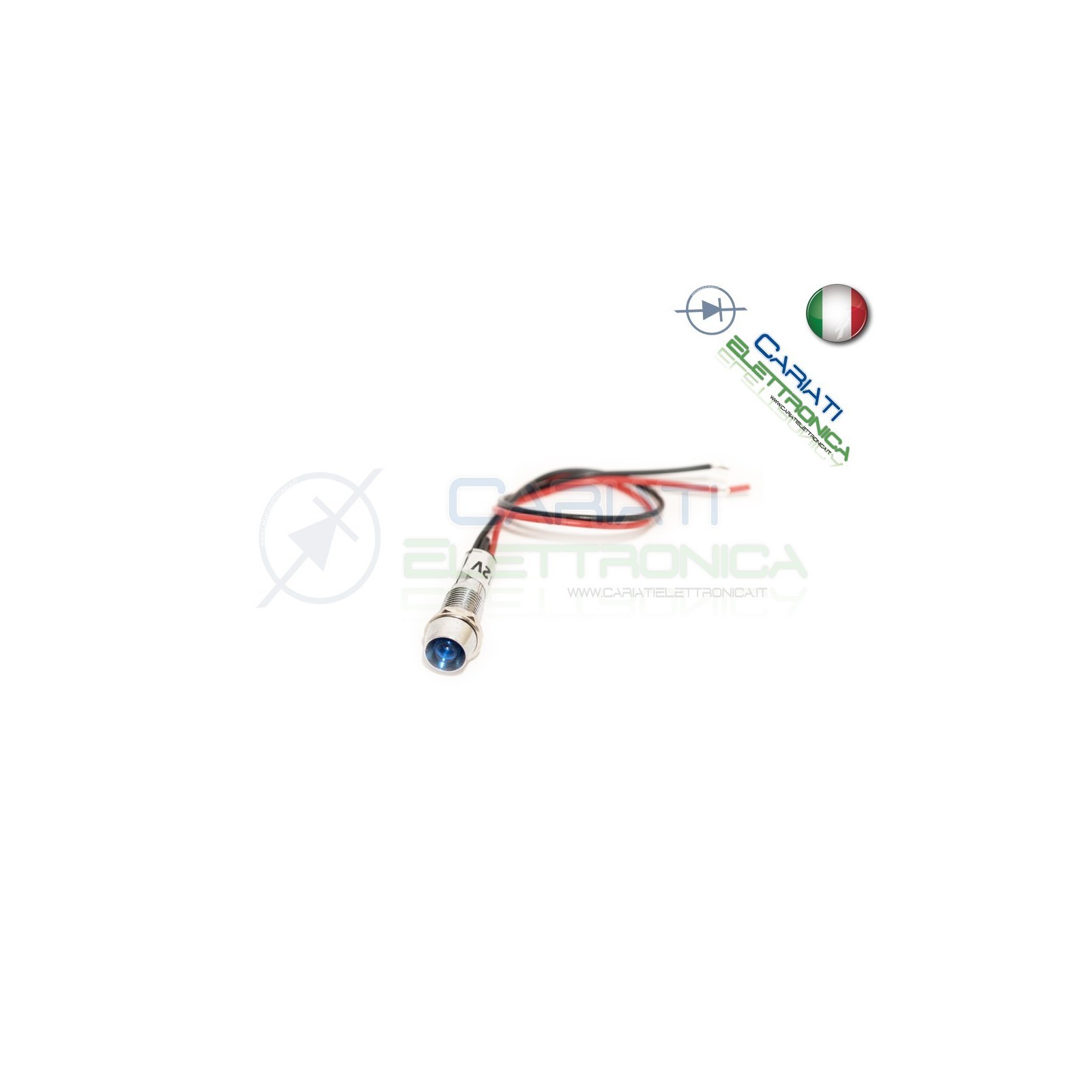 SPIA DI SEGNALAZIONE LUMINOSA 12V LED BLU