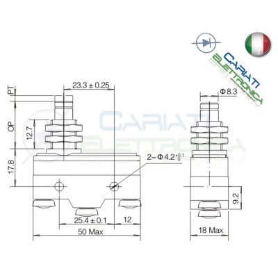Microswitch Pulsante Fine Corsa Micro Switch SPDT 15A 250Vac