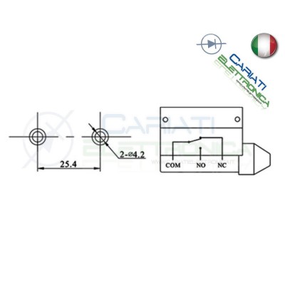 Microswitch Pulsante Fine Corsa Micro Switch SPDT a leva 10A 250V