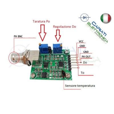 Modulo scheda amplificatore per sonda PH shield PHmeter ARDUINO