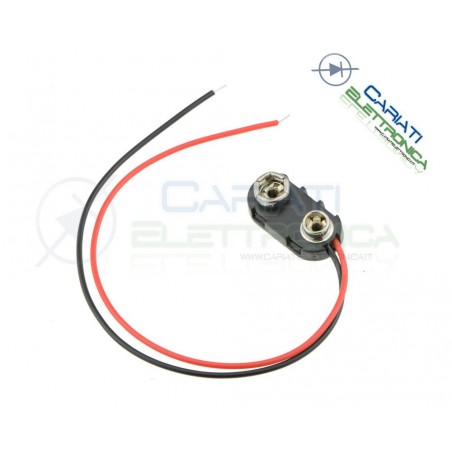 Cavo Snap attacco per pila batteria portabatteria 9 V