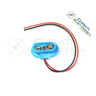2 pezzi Cavo Snap attacco per pila batteria portabatteria 9 V motello TGenerico