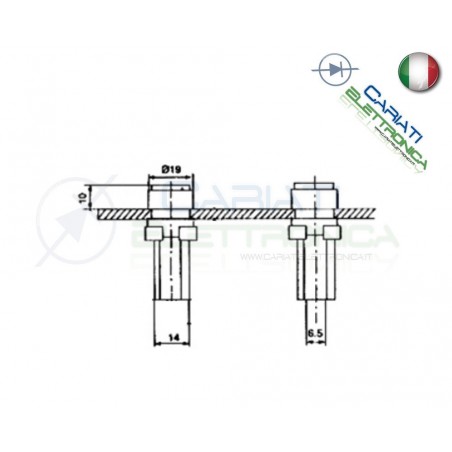 SPIA DI SEGNALAZIONE LUMINOSA SONORA 12V LED ROSSO BUZZER