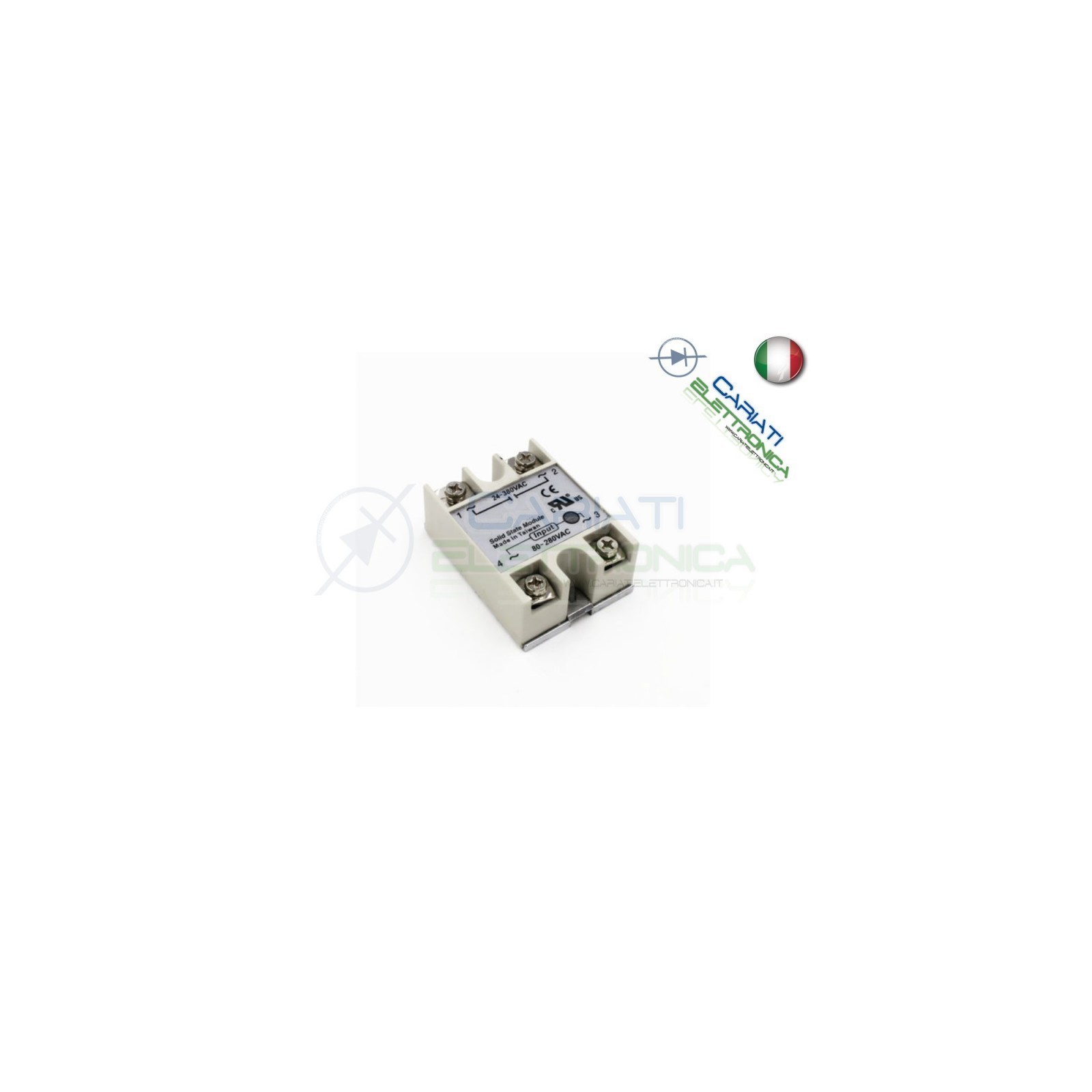 Relè Statico 10A 80-280Vac 90-480Vac SSR-10 AA H Stato Solido Relay