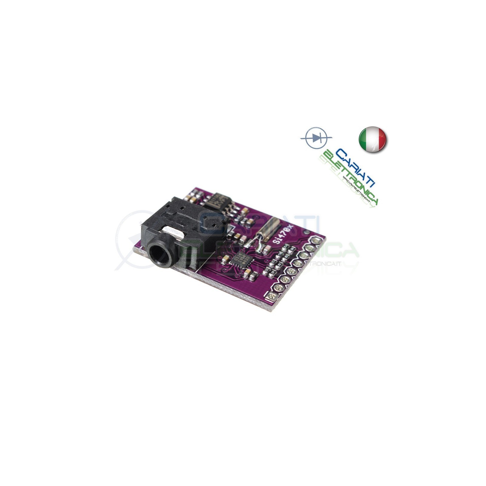 Scheda modulo Si4703 sintonizzatore radio FM RDS per Arduino