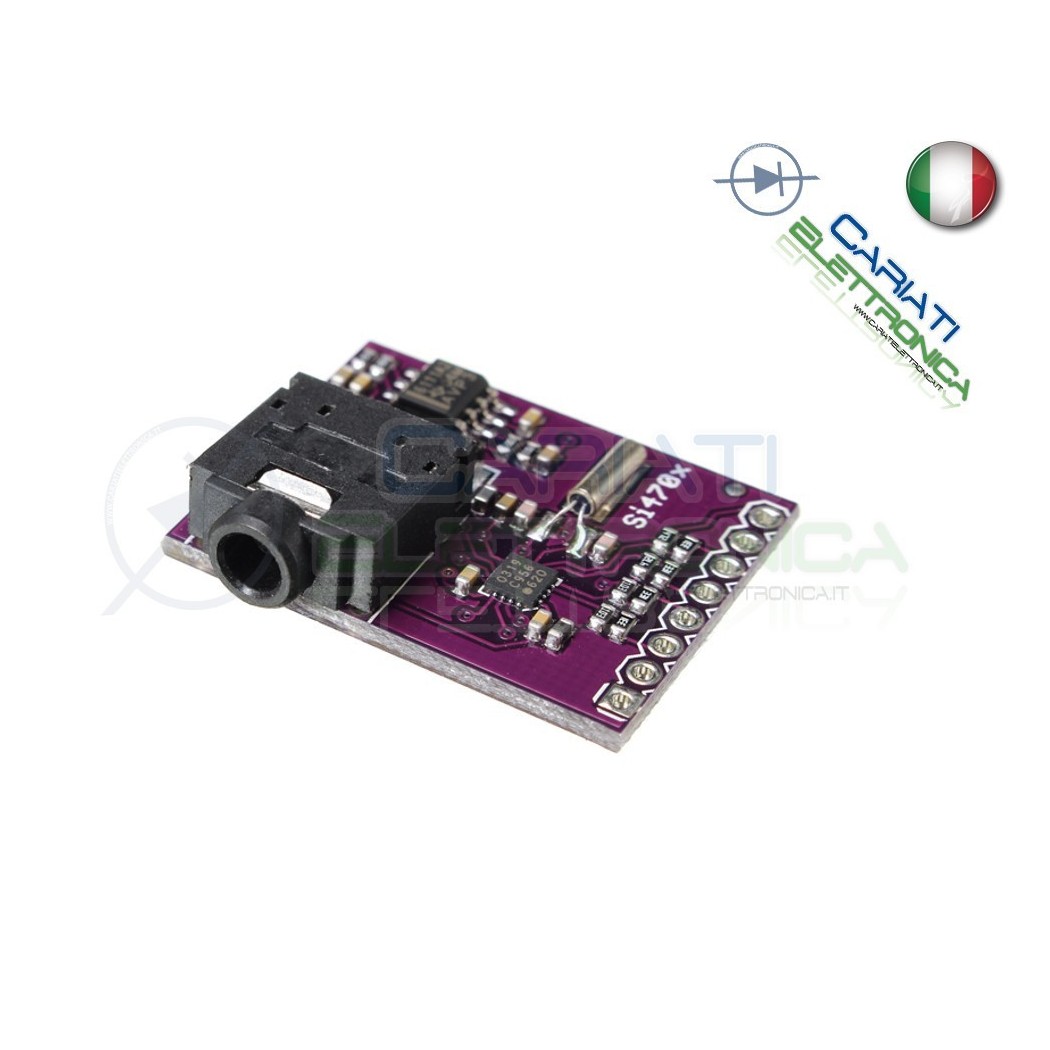 Scheda modulo Si4703 sintonizzatore radio FM RDS per Arduino