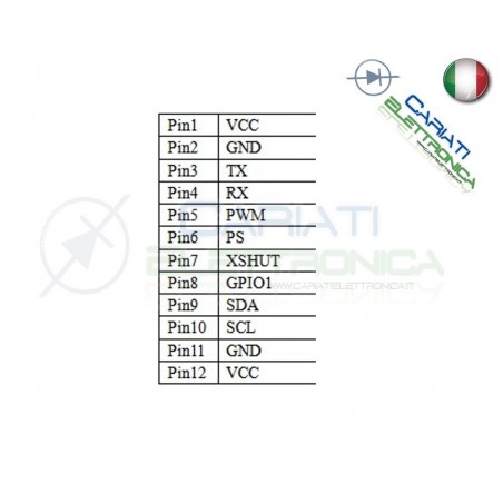 Modulo sensore distanza VL53L0X Ranging Sensor 940nm Laser Distance Module