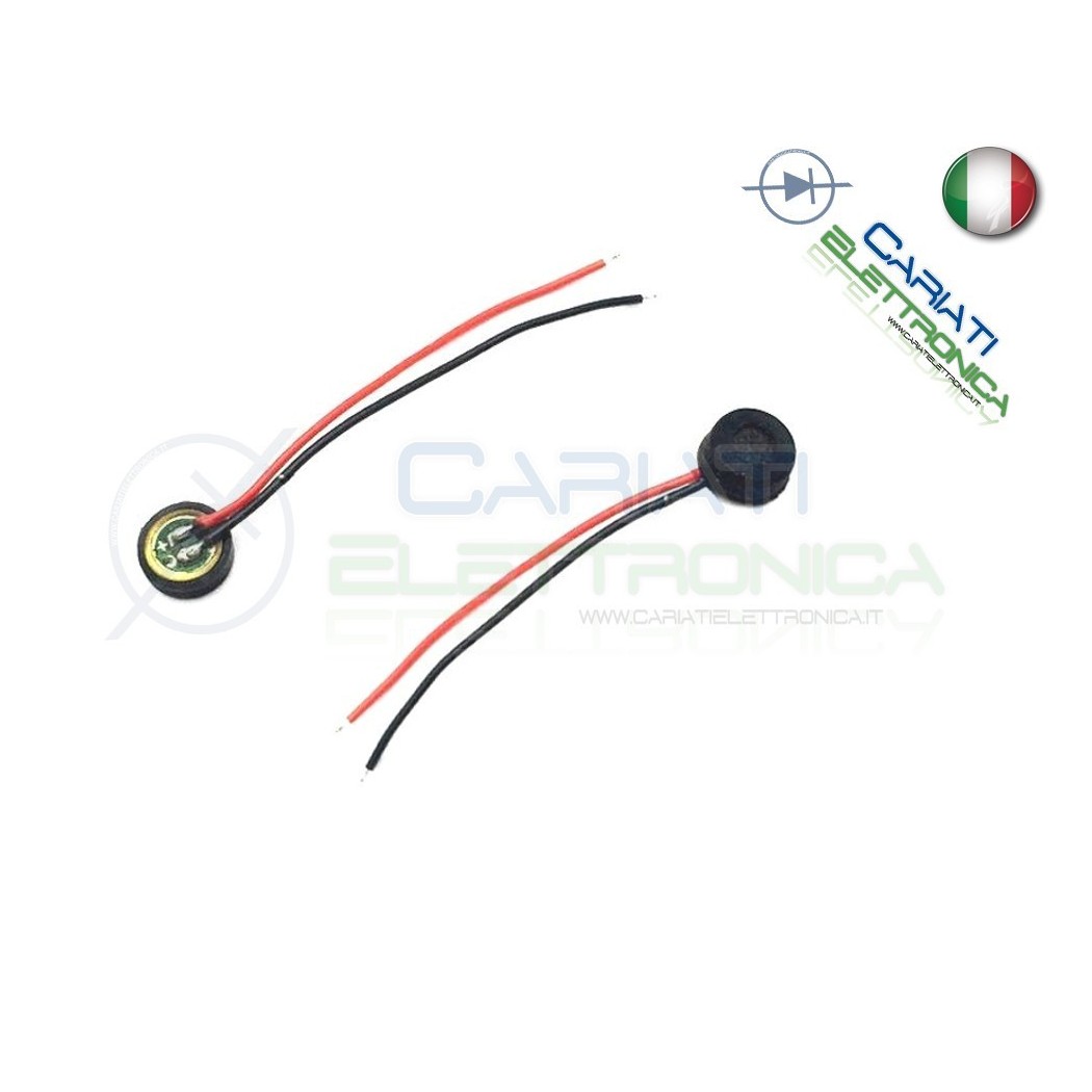 2 PEZZI Capsula Microfonica Microfono 4x1,5mm Generico
