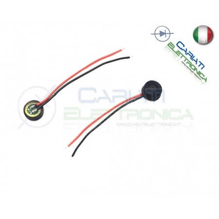 2 PEZZI Capsula Microfonica Microfono 4x1,5mm Generico