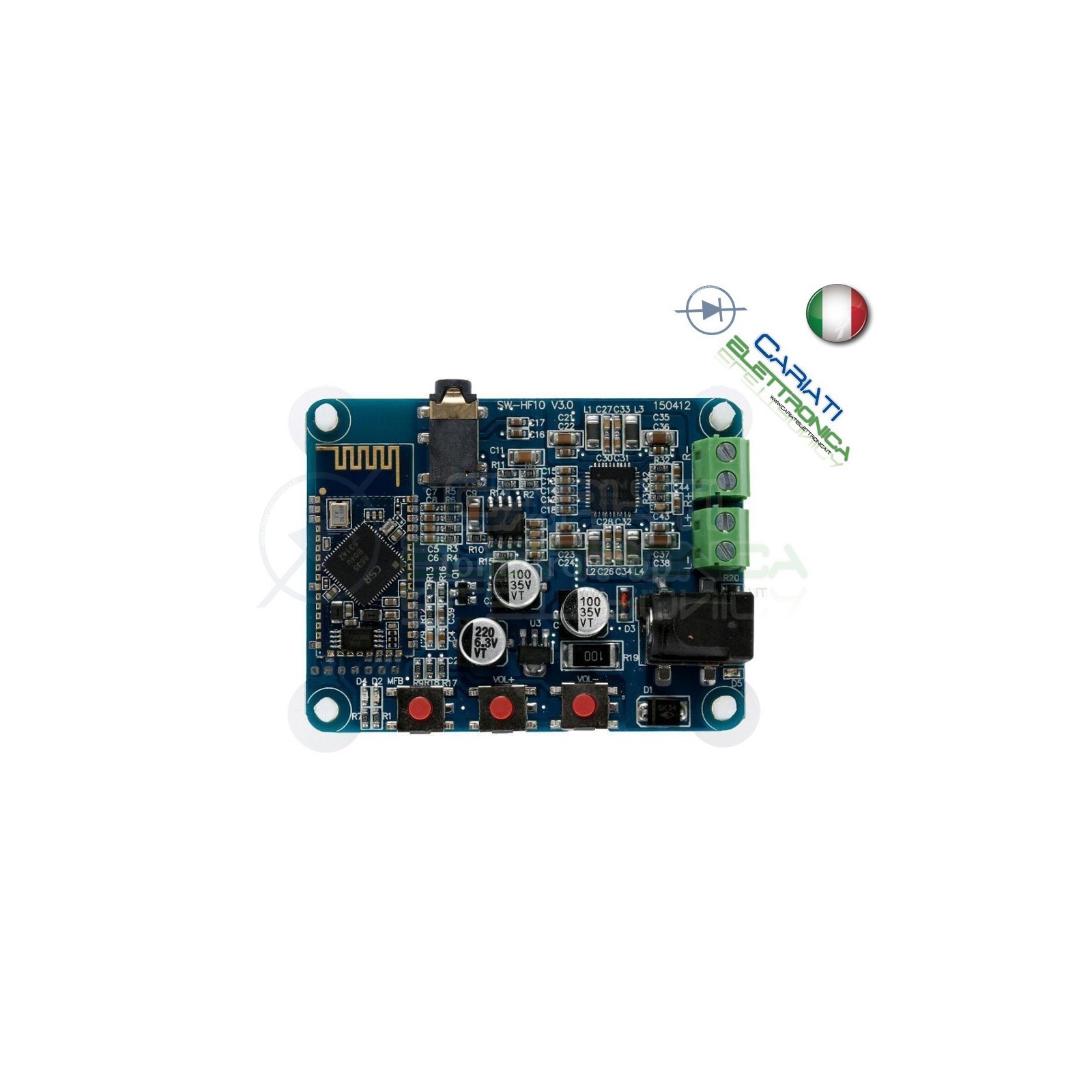 SCHEDA MODULO AMPLIFICATORE STEREO PAM8610 2x10 W Bluetooth Audio