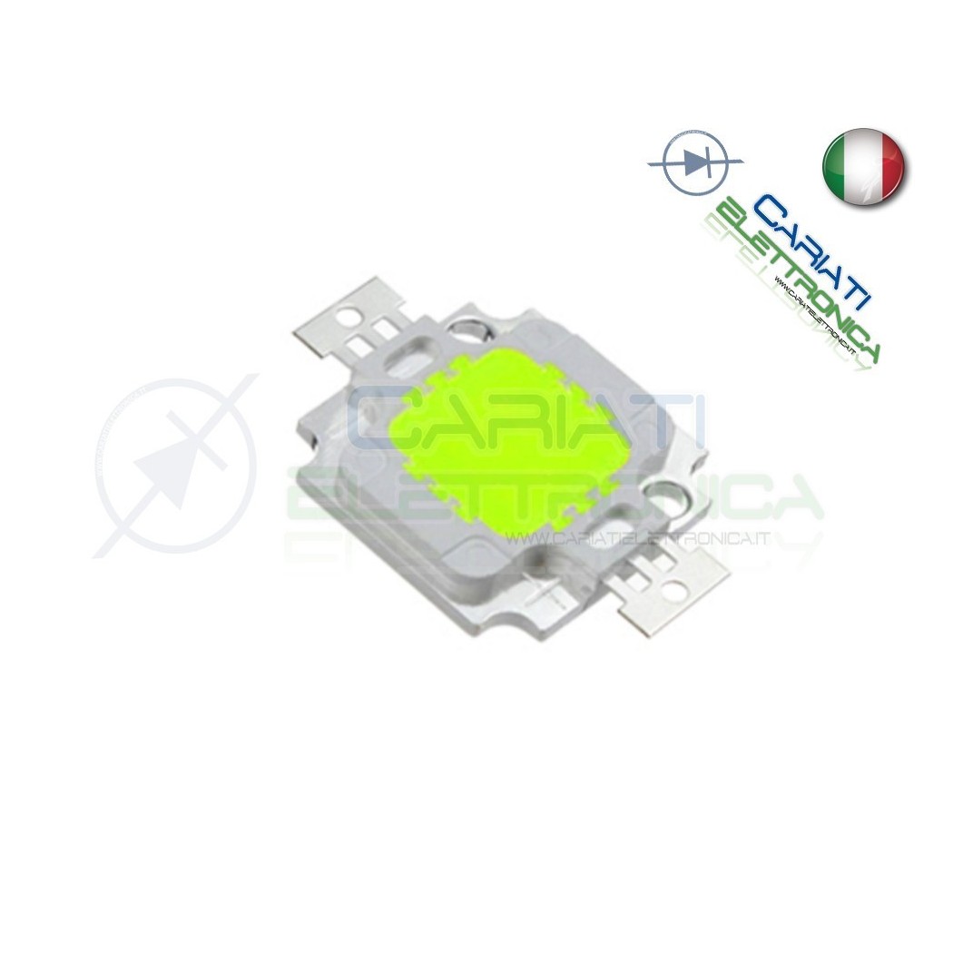 Led Power VERDE 10W 10 Watt 9-12V 1A 490-650nm