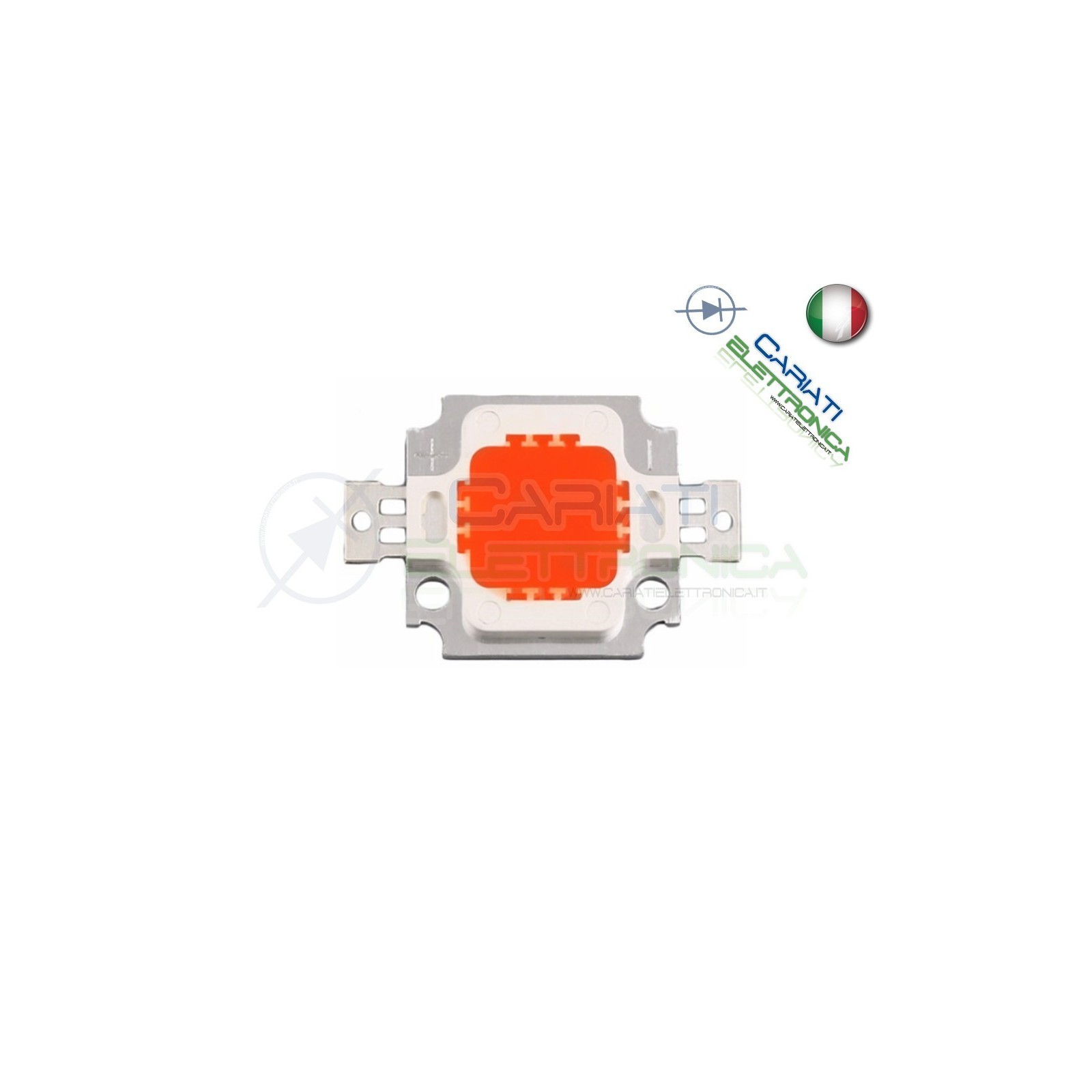 Led Power ROSSO 10W 10 Watt 9-12V 1A 620-630nmGenerico