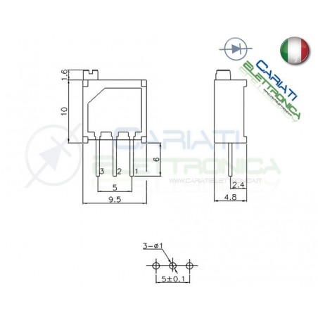 2 pezzi Potenziometro Trimmer 3296w 5K ohm 5KohmGenerico