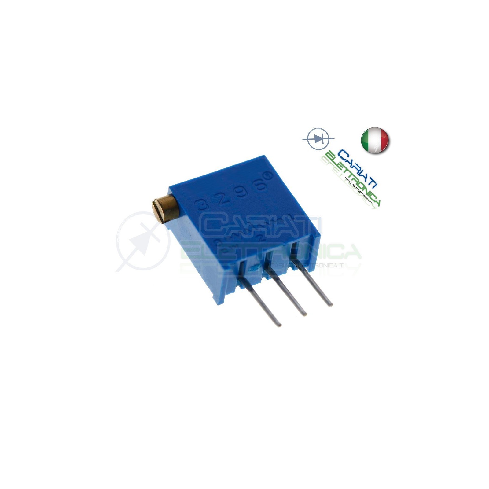 2 pezzi Potenziometro Trimmer 3296X 1K ohm 1KohmGenerico
