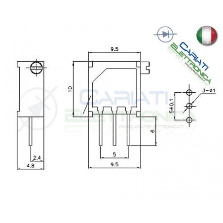 2 pezzi Potenziometro Trimmer 3296X 200K ohm 200Kohm