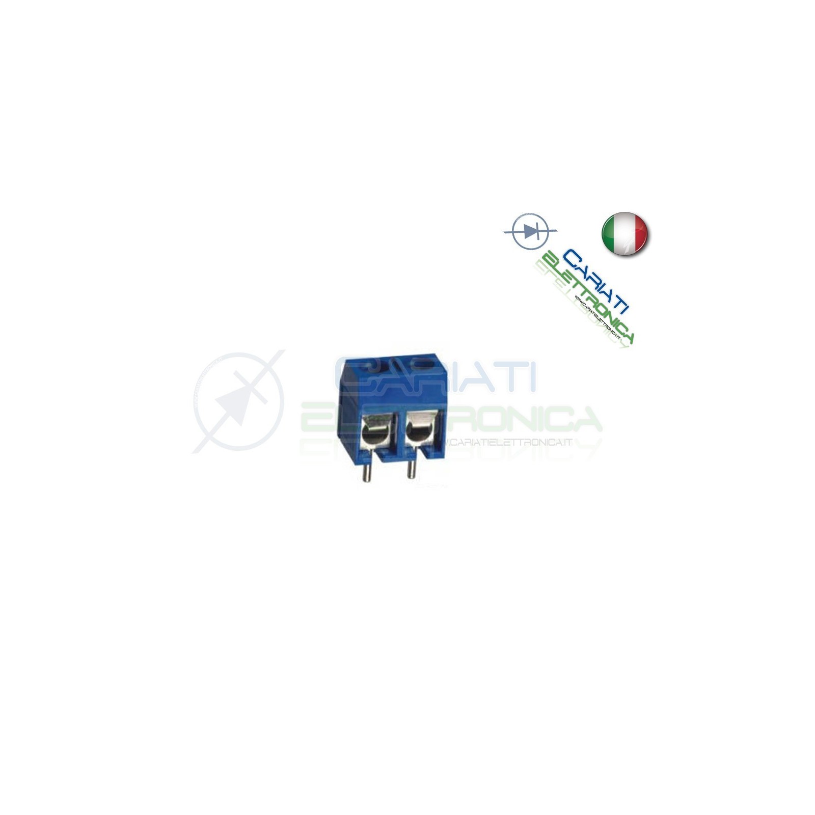 10 PEZZI Morsettiera Morsetti 2 Poli H 12,5mm Connettori