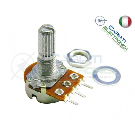 POTENZIOMETRO ROTATIVO LOGARITMICO 50K OHM 50Kohm PERNO 20mm