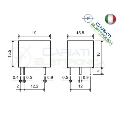 Relè Finder 36.11.9.003.4011 con bobina 3Vdc 3V DC 10A 250Vac 10A 30Vdc SPDTFinder