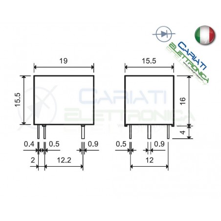 Relè Finder 36.11.9.003.4011 con bobina 3Vdc 3V DC 10A 250Vac 10A 30Vdc SPDTFinder