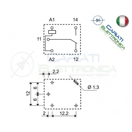 Relè Finder 36.11.9.003.4011 con bobina 3Vdc 3V DC 10A 250Vac 10A 30Vdc SPDTFinder