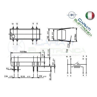 Relè DIP da pcb R2-1A05 con bobina da 5Vdc 1A 250Vdc SPST