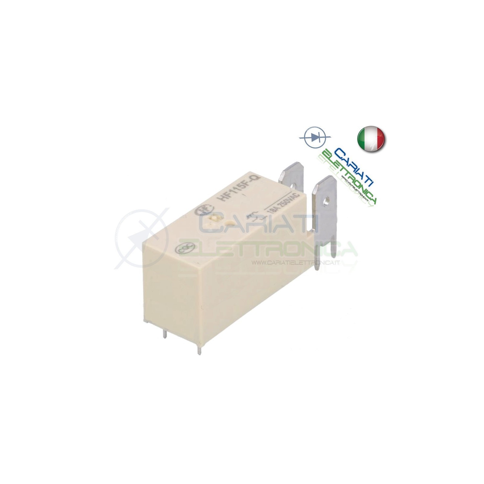 Relè bobina 12V HF115F-Q-012-1H Spst 18A 250Vac Hongfa HONGFA RELAY