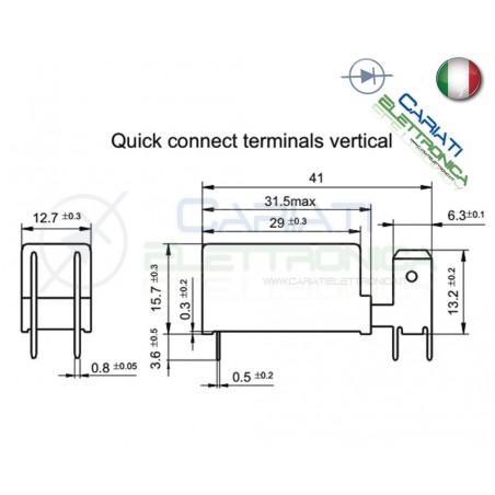 Relay voltage coil 12V HF115F-Q-012-1H Spst 18A 250Vac HongfaHONGFA RELAY