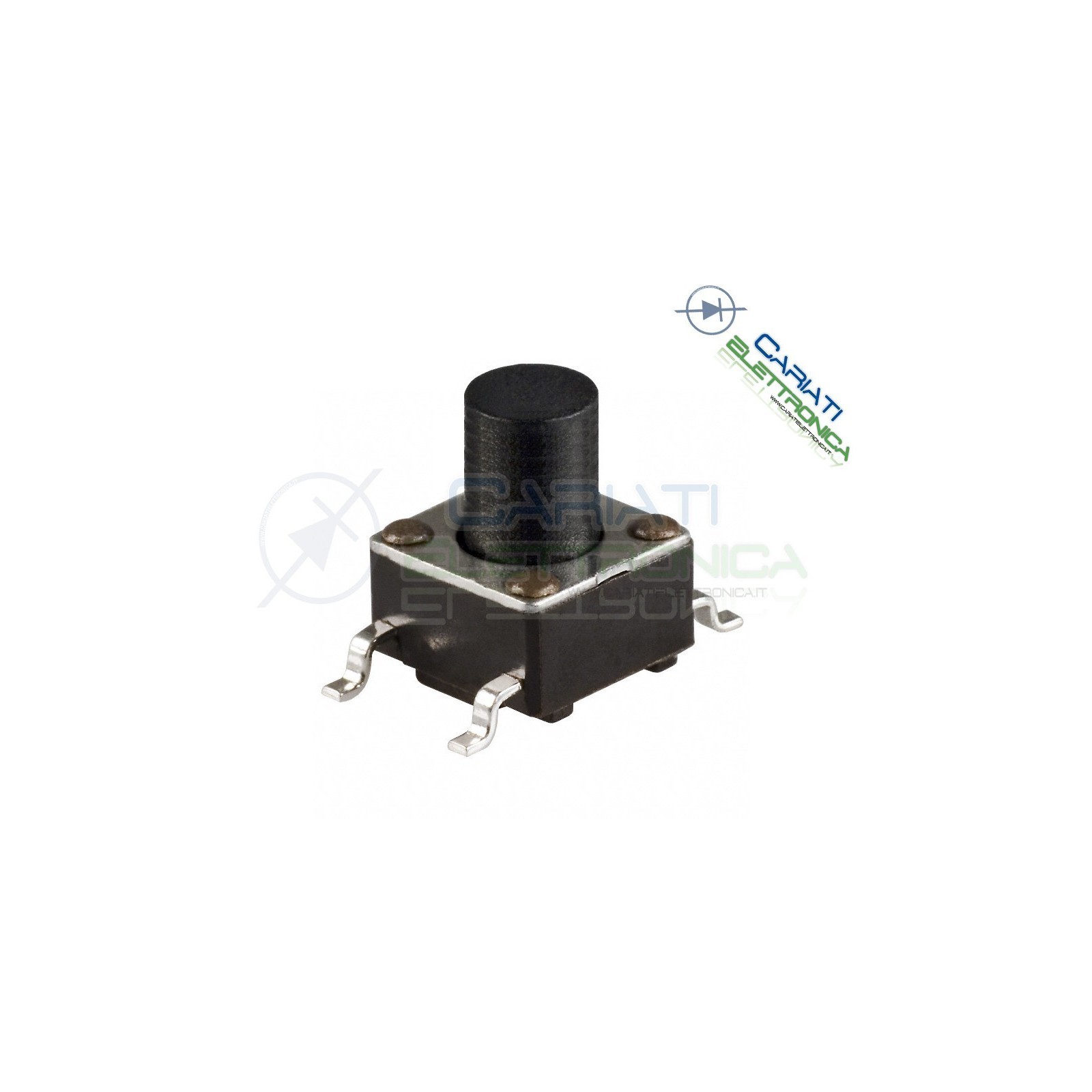 50 MINI MICRO PULSANTE 6X6X12 mm PCB Tactile Switch SPST