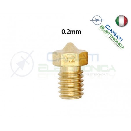 Ugello Nozzle da 2mm per Estrusore in ottone 1.75mm E3DV6 Stampante 3DGenerico