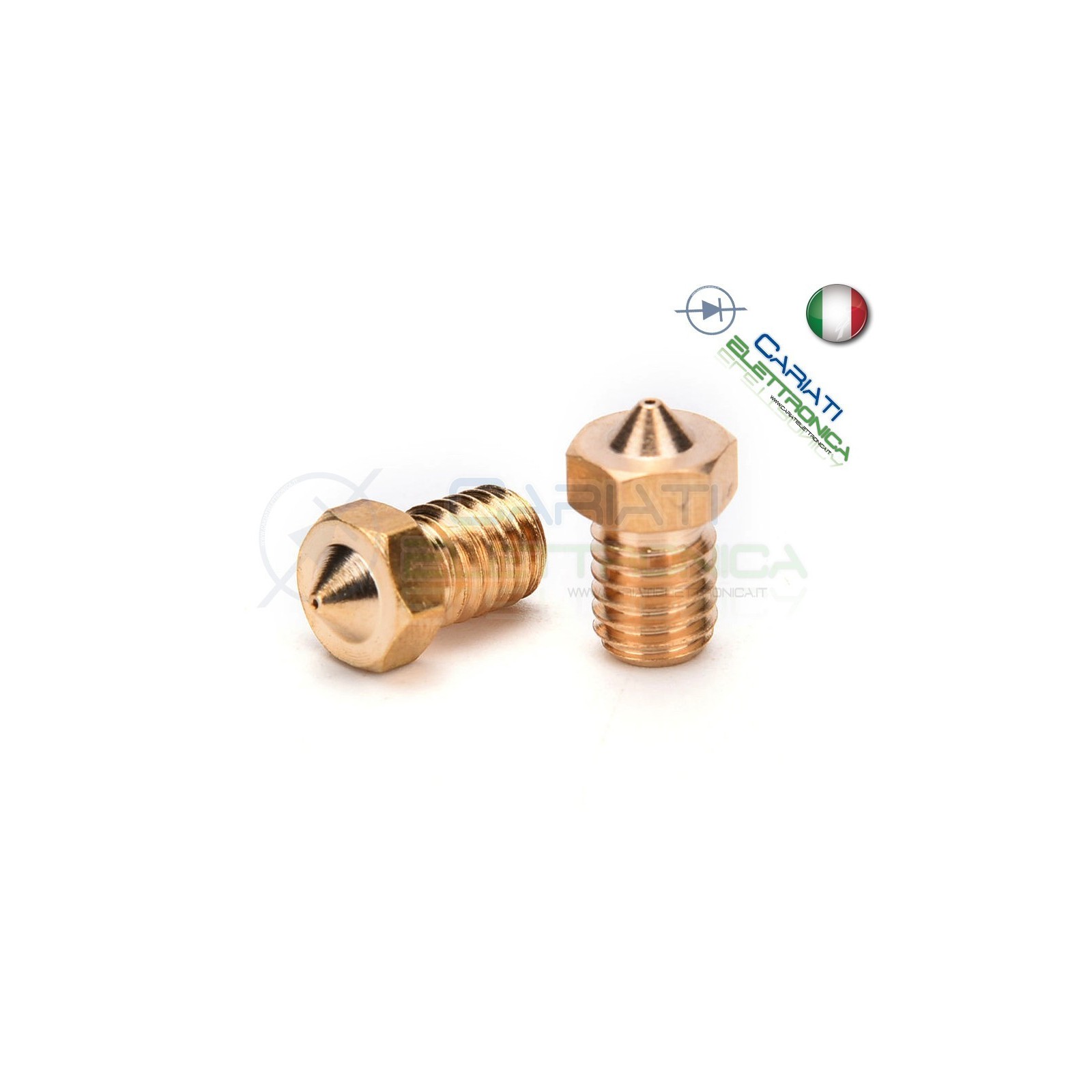Ugello Nozzle da 0,4mm per Estrusore in ottone 1.75mm E3DV6 Stampante 3D Generico